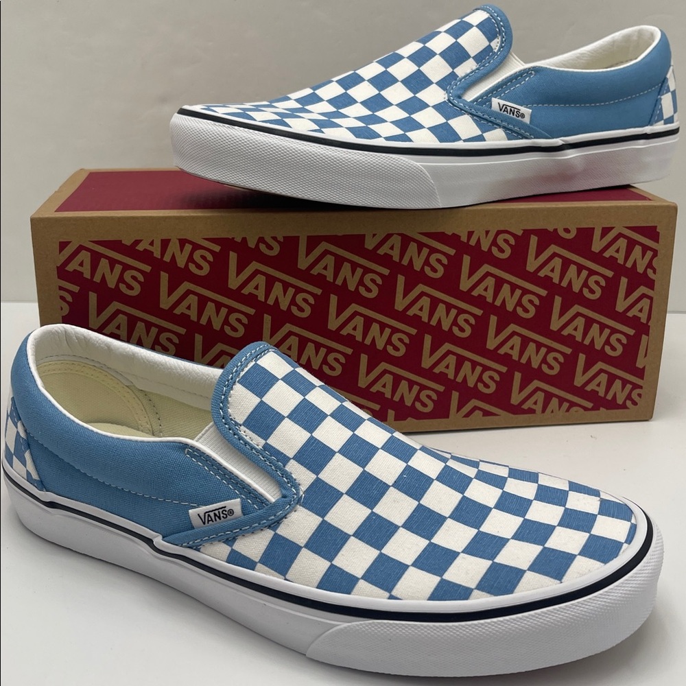 Vans •Men’s Classic Slip-On
Color Theory Checkerboard Heritage Blue 
VN000D6BE2W